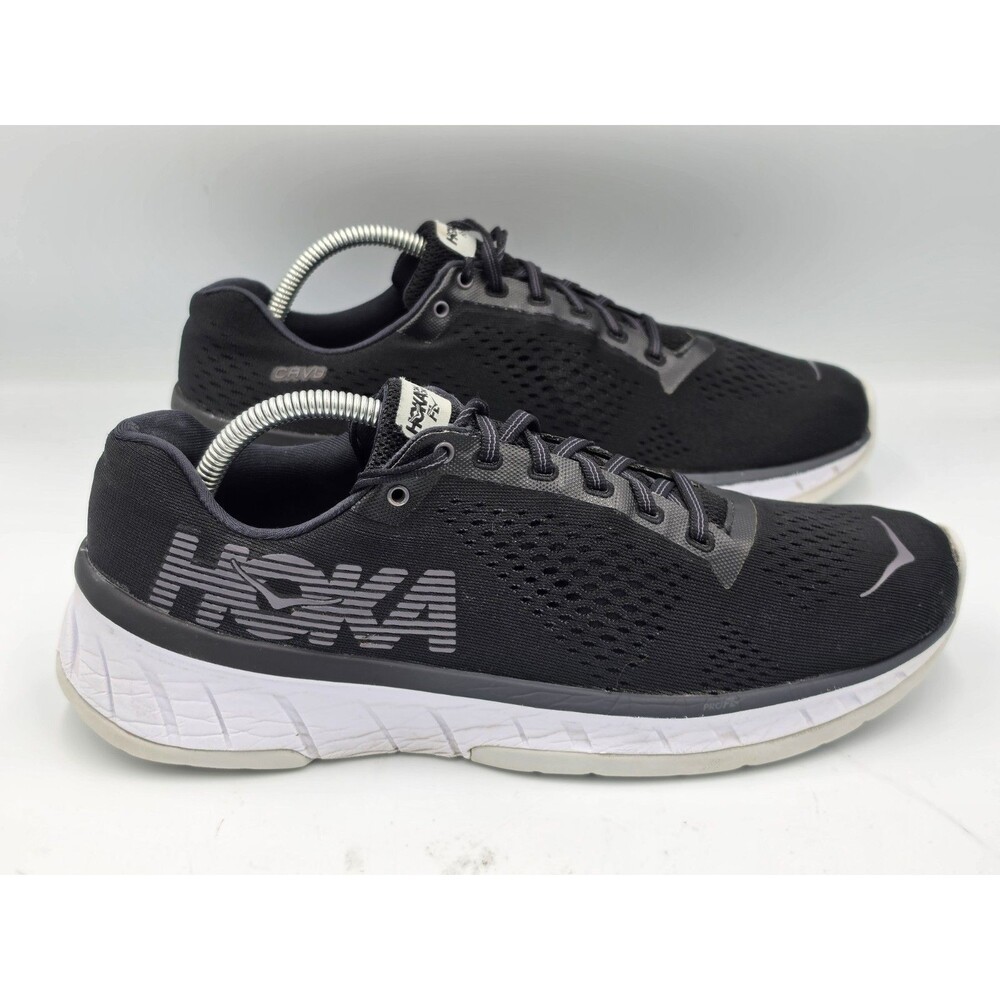 Hoka One One Womens Cavu Running Shoes Black Low Top Lace Up Mesh Size 10.5